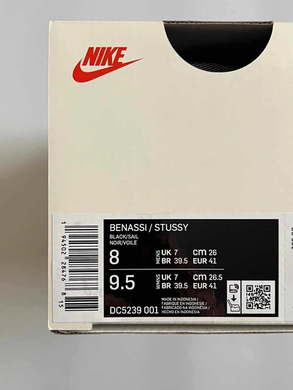 Size 8 - Nike x Stüssy Benassi Slide Black Suede Rubber (New & Authentic)